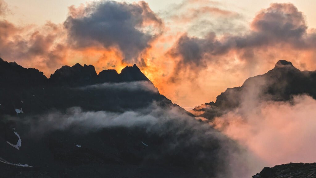 coucher de soleil depuis panossière